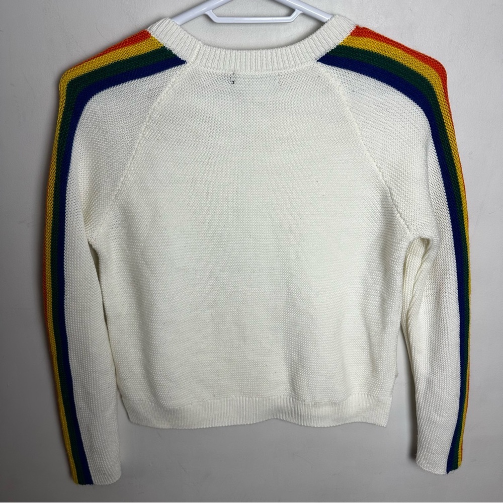 Vintage 90s NY & Co Rainbow Sweater Women's Size Small Pride Unisex - Picture 2 of 8